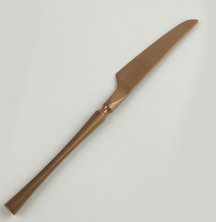 Нож столовый ,PVD покрытие,медный матовый цвет,серия "1920-Copper" P.L.