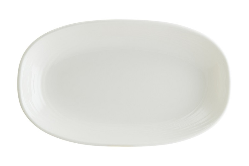 Блюдо овальное 290*170 мм. Белый Луп узкая полоска Bonna /1/6/792/ **