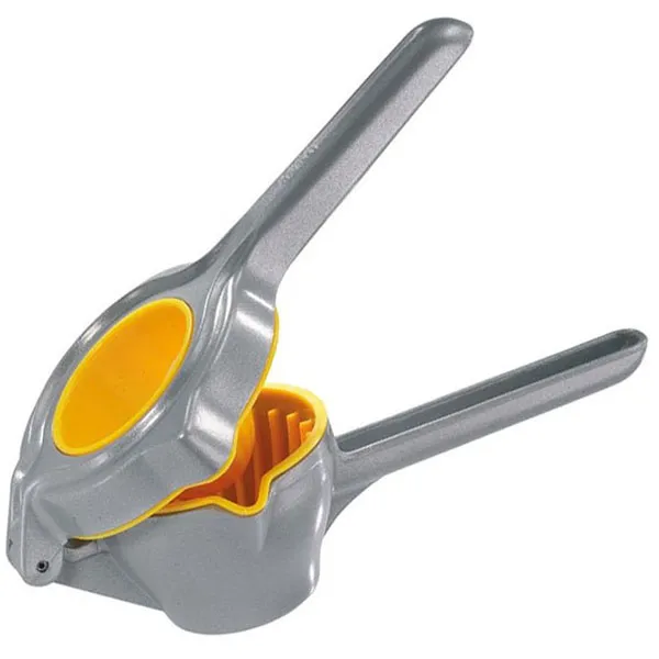 Сквизер д/цитрусовых алюмин.,пластик; H=8,L=26,B=12см; серебрист.,желт.