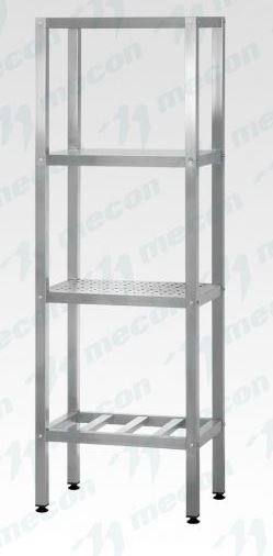 Стеллаж полочный СПЛп - 1500*400*1800 "Profi Inox" (полка сплошная 4 шт.)