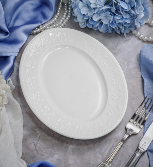 Блюдо овальное 25,5x18,8 см h 2,4 см, фарфор, Primavera