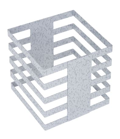 Подставка-куб фуршетная 200х200х200 мм серебро с белым Luxstahl