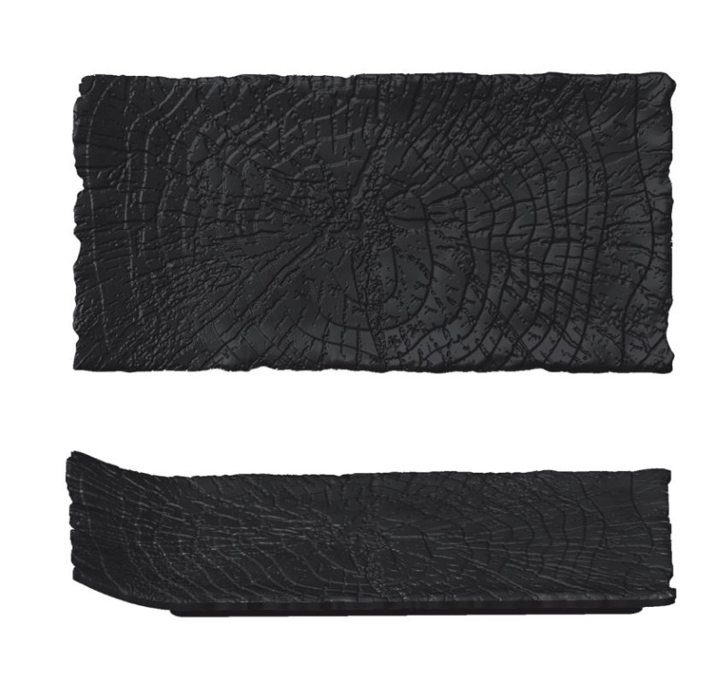 Блюдо прямоугольное 29,5*14,5*2,5см,серия "Black Raw Wood" P.L. - ProffCuisine
