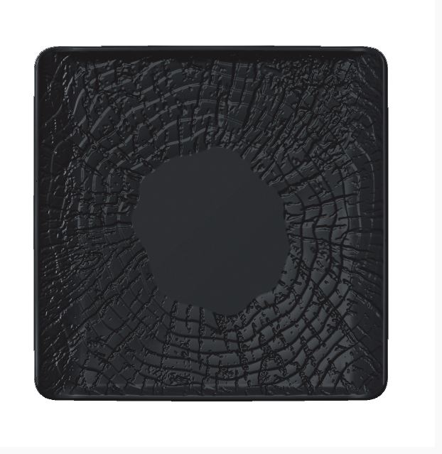 Блюдо квадратное d=17,5*17,5см,серия "Black Raw Wood" P.L. - ProffCuisine