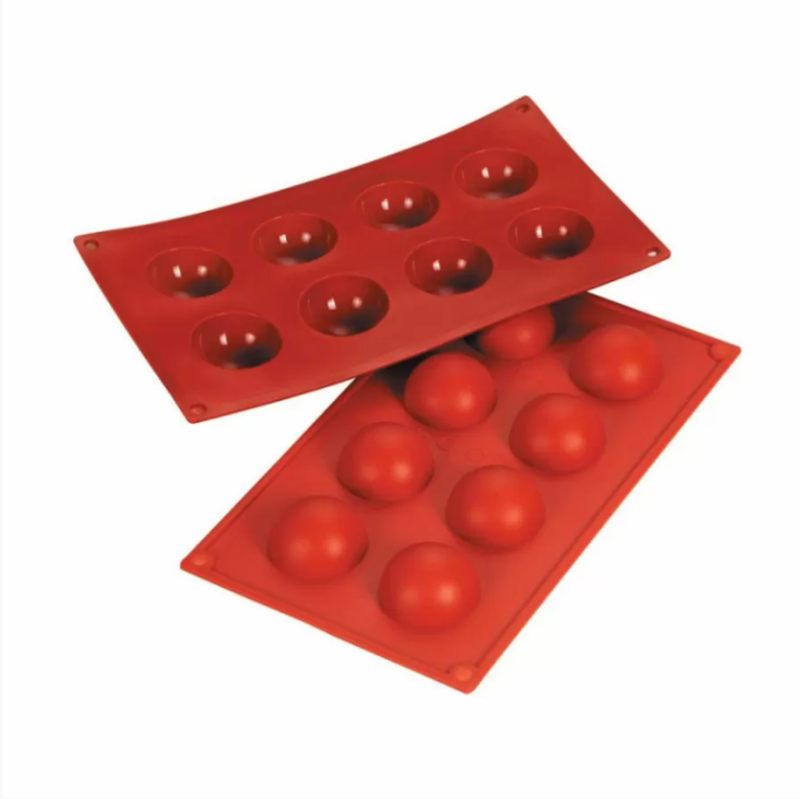 Форма силиконовая P.L. Proff Cuisine "Полусфера" 8 ячеек d 50 мм, h 25 мм (30*17,5 см)