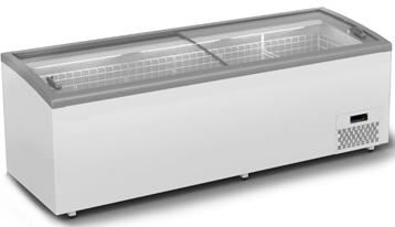 Ларь-бонета ITALFROST ЛВНР 2500 с контроллером, с комплектом корзинами (6 шт.) (2500х858х869, серый)