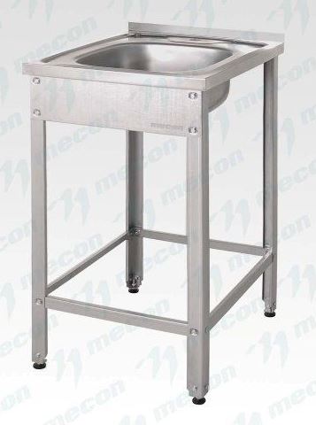 Рукомойник технологический напольный РТНн - 500*600*860 "Norma Inox", борт, отв. д/смесит.