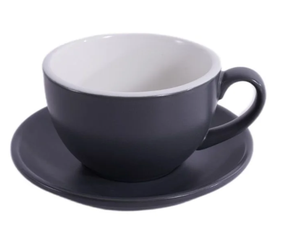 Кофейно-чайная пара Barista (Бариста) 350 мл,серый-матовый цвет, P.L.