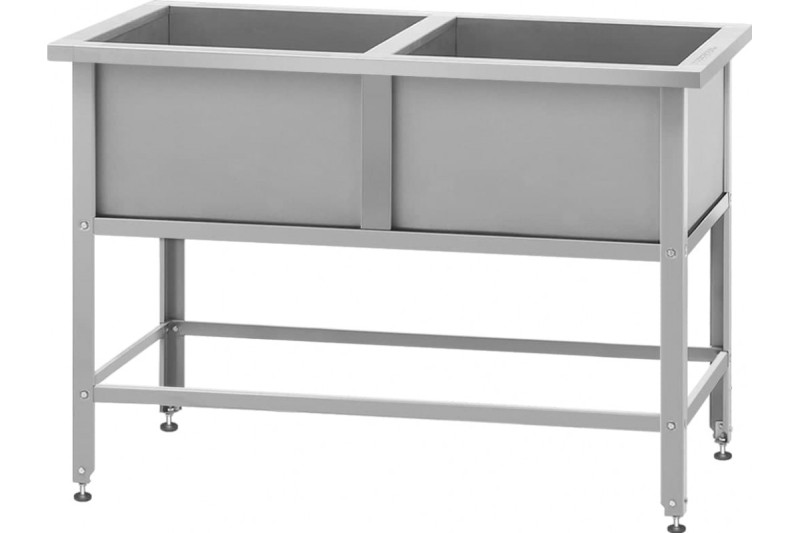 Ванна моечная ВМСн - 530/2 (1010*530*860) "Norma Inox", 2 м/о 430*430*300