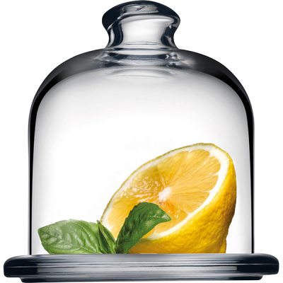 Блюдце с крышкой д/лимона «Бейзик» стекло; D=10,H=10.5см; прозр.