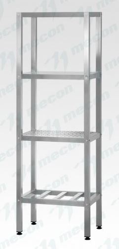 Стеллаж полочный СПЛп - 600*400*1800 "Profi Inox" (полка сплошная 4 шт.)