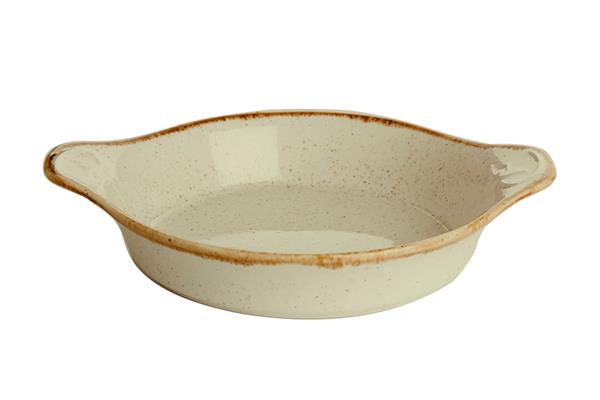 Форма для запекания d 21 см h 5,5 см (L c ручками 27 см) фарфор цвет желтый Seasons