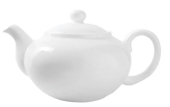 Чайник «Кунстверк»; фарфор; 800мл; D=8.7,H=9,L=19см; белый