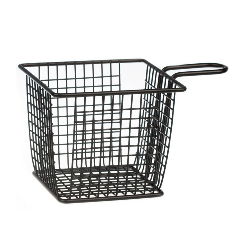 Корзинка металлическая для подачи, черная, 13*13*10 см