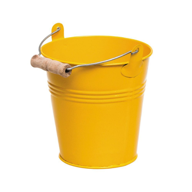 Ведерко сервировочное для подачи желтое d 11 см, h 10,5 см