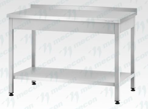 Стол производственный СПРп - 1500*700*860 "Profi Inox", борт (полка сплошная)