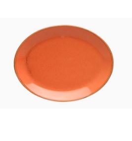 Тарелка 30 см овальная фарфор цвет оранжевый Seasons