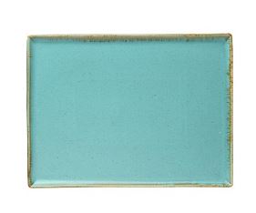 Блюдо прямоугольное 35*26 см фарфор цвет бирюзовый Seasons