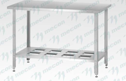 Стол производственный СПРн - 1300*600*860 "Norma Zn", борт (полка-решетка; ножка угловая)