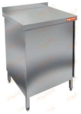 Стол-тумба пристенный HICOLD НСЗ-6/7БЛ с распашными дверями