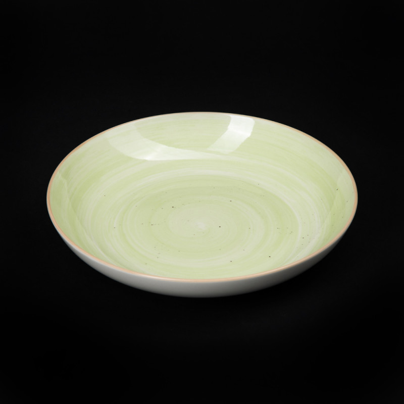 Тарелка глубокая без бортов 205 мм зеленая «Corone Natura» [HL943350E]