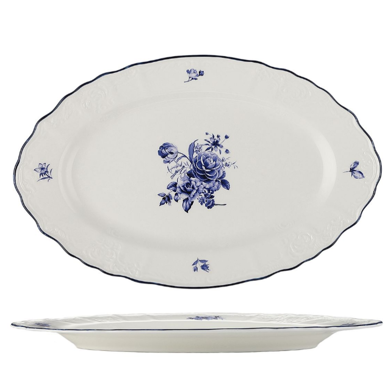 Блюдо овальное 25*16 см,коллекция "Blue Flower" P.L. Proff Cuisine