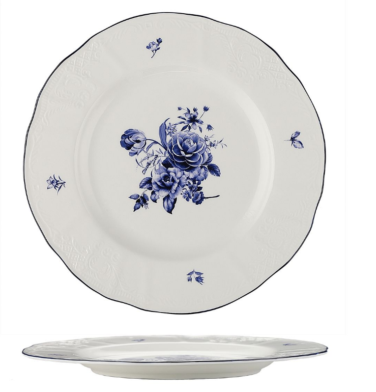 Тарелка круглая 26 см,коллекция "Blue Flower" P.L. Proff Cuisine