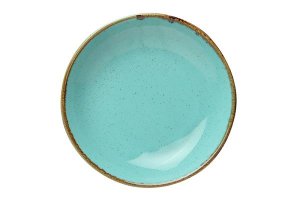 Тарелка глубокая 30 см фарфор цвет бирюзовый