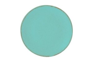 Тарелка плоская 24 см фарфор цвет бирюзовый