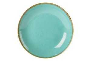 Тарелка глубокая 26 см фарфор цвет бирюзовый