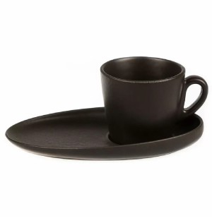 Чашка с блюдцем Black Raw Steller Cappuccino 175 мл, P.L. Proff Cuisine