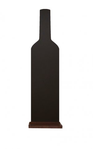 Меловая доска Бутылка вина 130х500 мм с подставкой