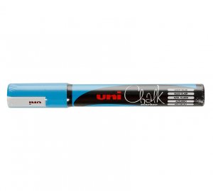 Маркер Голубой неон для оконных и стеклянных поверхностей 1.8-2.5 мм Uni Chalk PWE-5M [110036]
