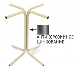 Подстолье SHT-TU7 Оцинкованное на ножках