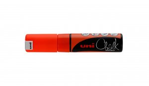 Маркер Оранжевый неон для оконных и стеклянных поверхностей Uni Chalk PWE-8K