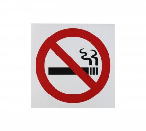 Информационная наклейка Не курить 200х200 мм